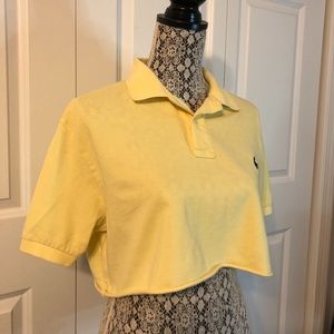 Cropped Half Button Polo